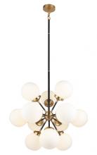 Vinci Lighting Inc. C7070-12AB/BKOP - Bianca Chandelier Aged Brass/Black