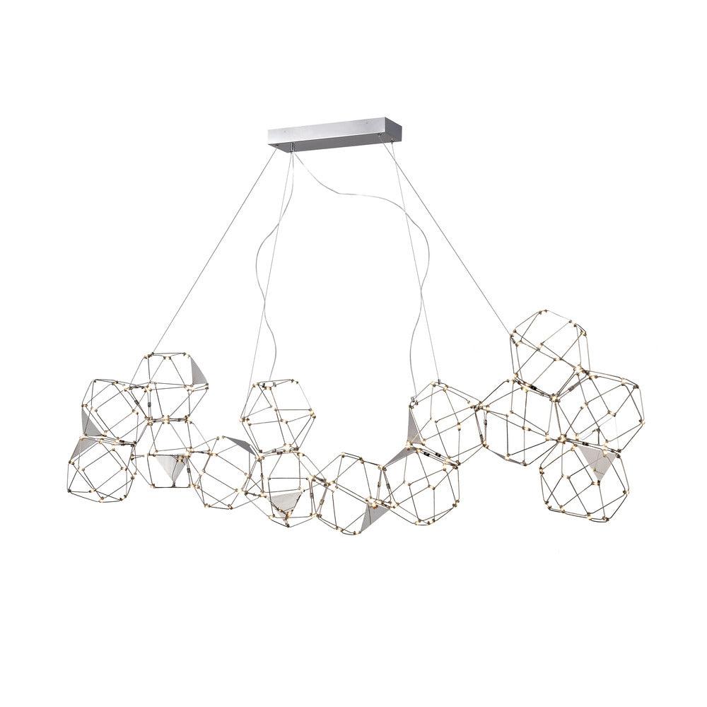 Avista Cube Chandelier 73" Chrome -LED