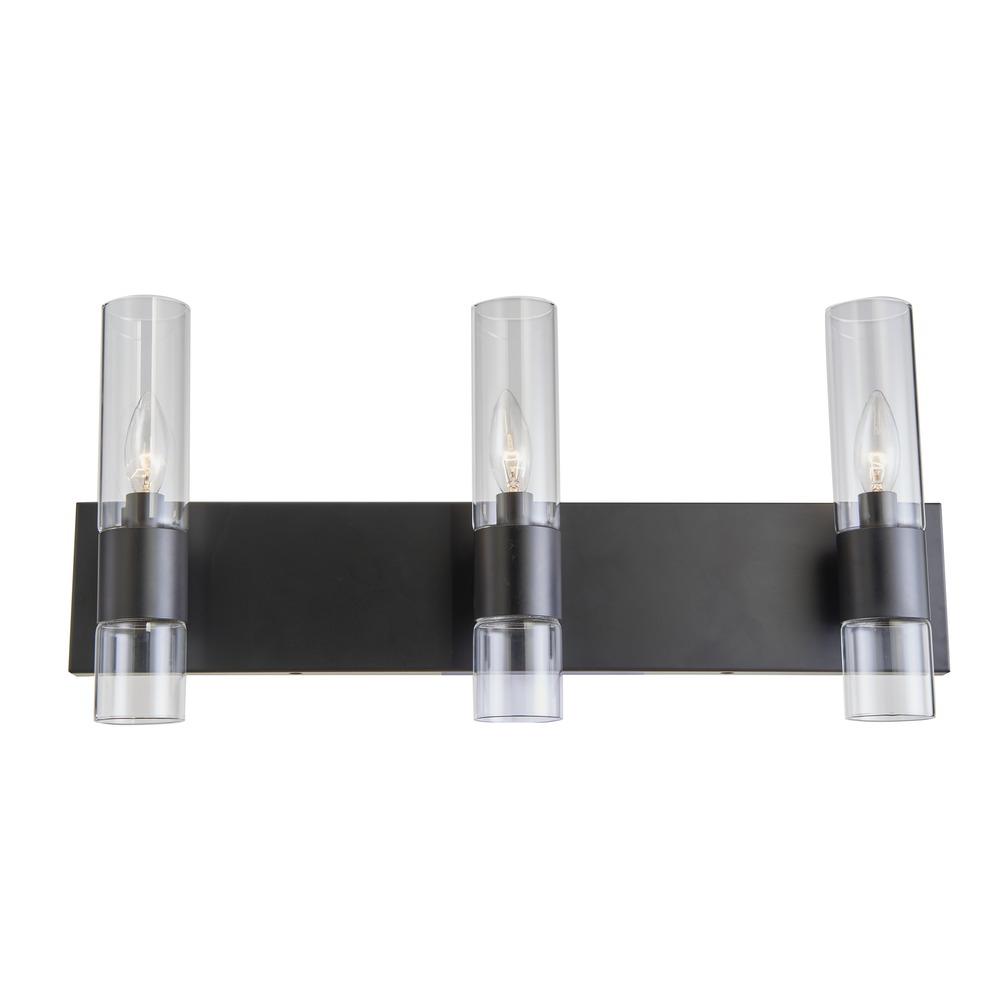 Avista Core 24" 3-Light Vanity Wall Light Black