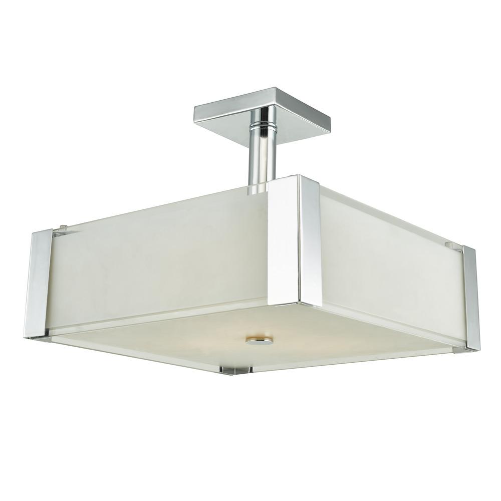 Avista Urban Semi-flush Mount Square 3-Light Chrome