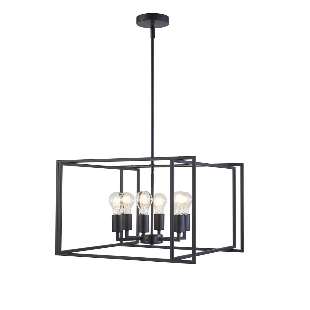 Avista Korson 21" 6-Light Black Pendant