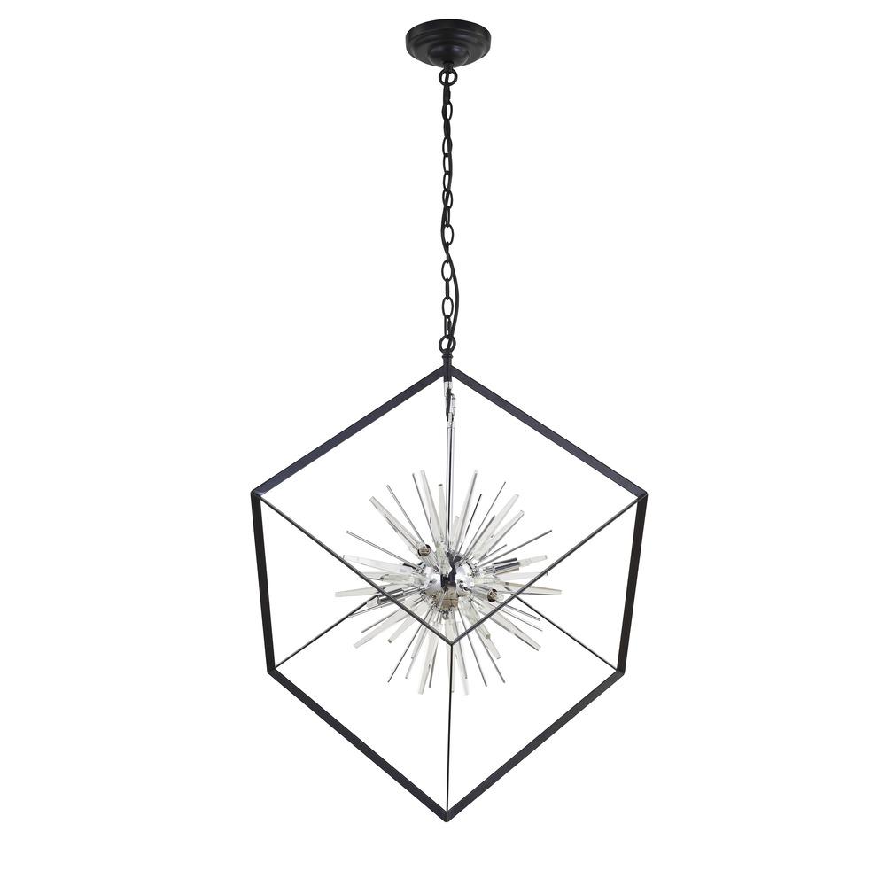 Avista Uptown 31" Chandelier Black & Gold- LED