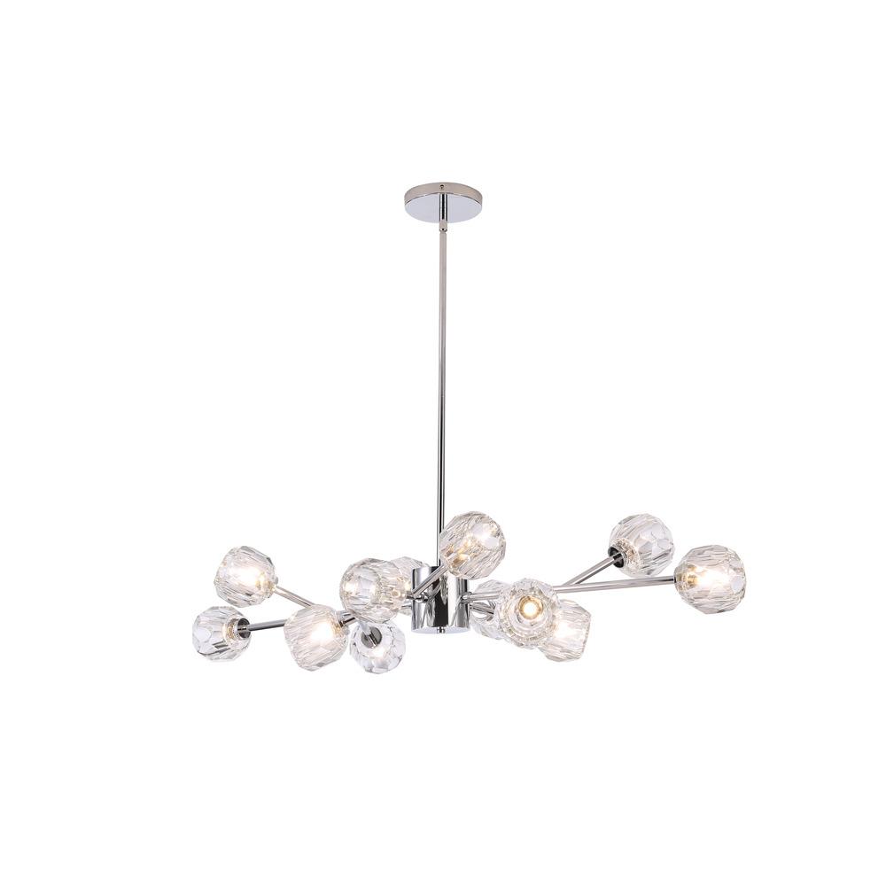 Avista Hampton Linear Chandelier 12-Light Chrome