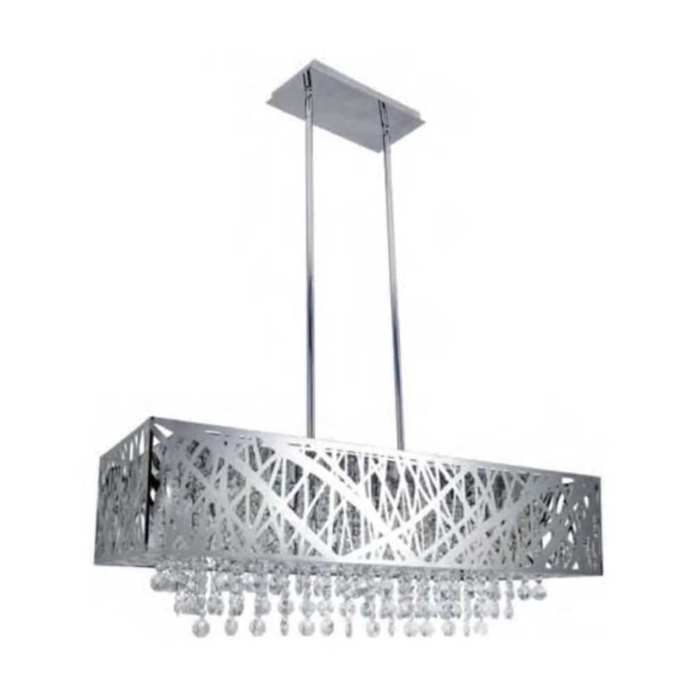 Avista Laser Linear Chandelier Chrome