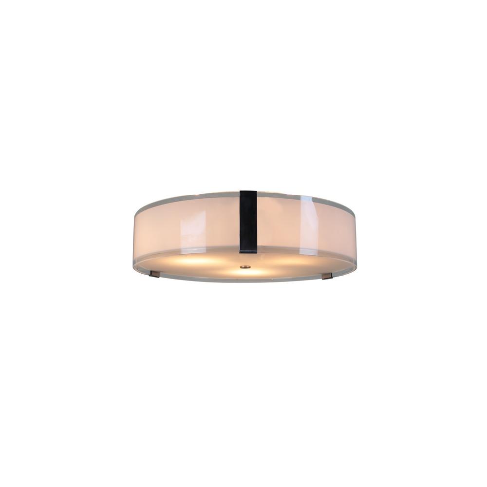 Avista Urban Flush Mount 3-Light Brushed Nickel