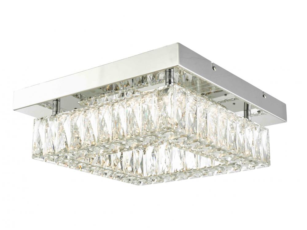 Avista Gem LED 15" Square Flush Mount Chrome