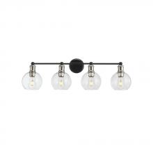 Avista Lighting Inc A3214BKBN - Avista Ash Vanity Wall Light 4-Light Black & Brushed Nickel