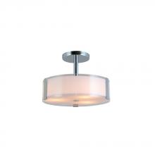 Avista Lighting Inc A98043S-11 - Avista Urban Semi-Flush Mount 3-Light Brushed Nickel