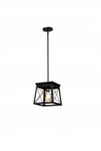 Lit Up Lighting LIT3931BK - 9" Dual mount mini Pendant Semi-Flush and Pendant in Black finish with 1x60 W -Medium Base socke