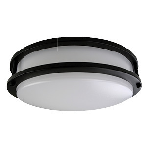 12 IN LED CEILING LUMINAIRE DOUBLE RING 20 W 120 V 3000K BLACK 1 400 L M ROUND