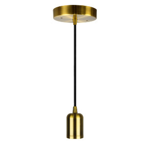 DECORATIVE PENDANTS SOCKET MODERN STYLE SERIES 100 ANTIQUE GOLD CANOPY A ND SOCKET AND BLACK