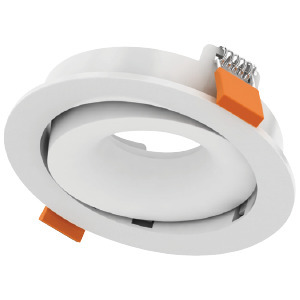 LUMEINA TRIM 4IN WHITE CURVED GIMBAL ROUND