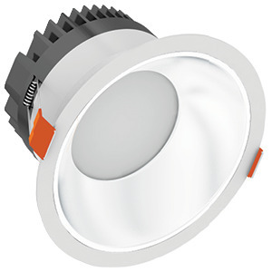 VELOCE 8IN 38W 120-277V 4000K 70° WHITE BAFFLE FROSTED ROUND 3500lm