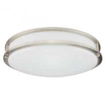 Stanpro (Standard Products Inc.) 68061 - 12 IN LED CEILING LUMINAIRE DOUBLE RING 20 W 120 V 3000K BRUSHED NICKE L 1 400 LM ROUND