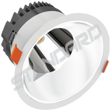 Stanpro (Standard Products Inc.) 64794 - VELOCE 8IN 26W 120-277V 3500K 45° WHITE BAFFLE CLEAR ROUND 2800lm