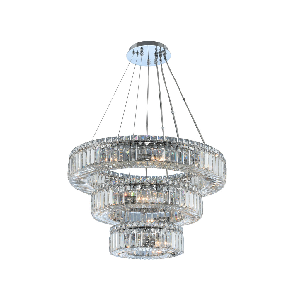 Rondelle (12 + 18 + 26) Inch 3 Tier Pendant