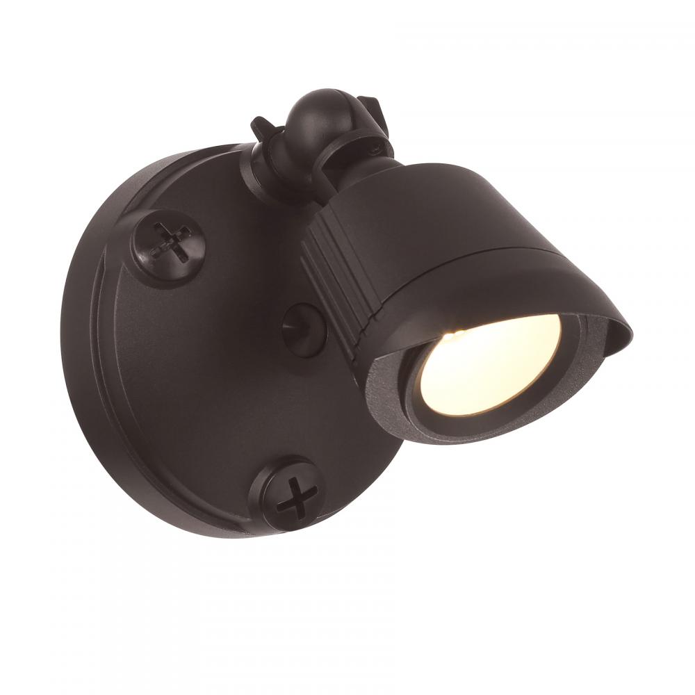 LED Single Flood Light in Bronze