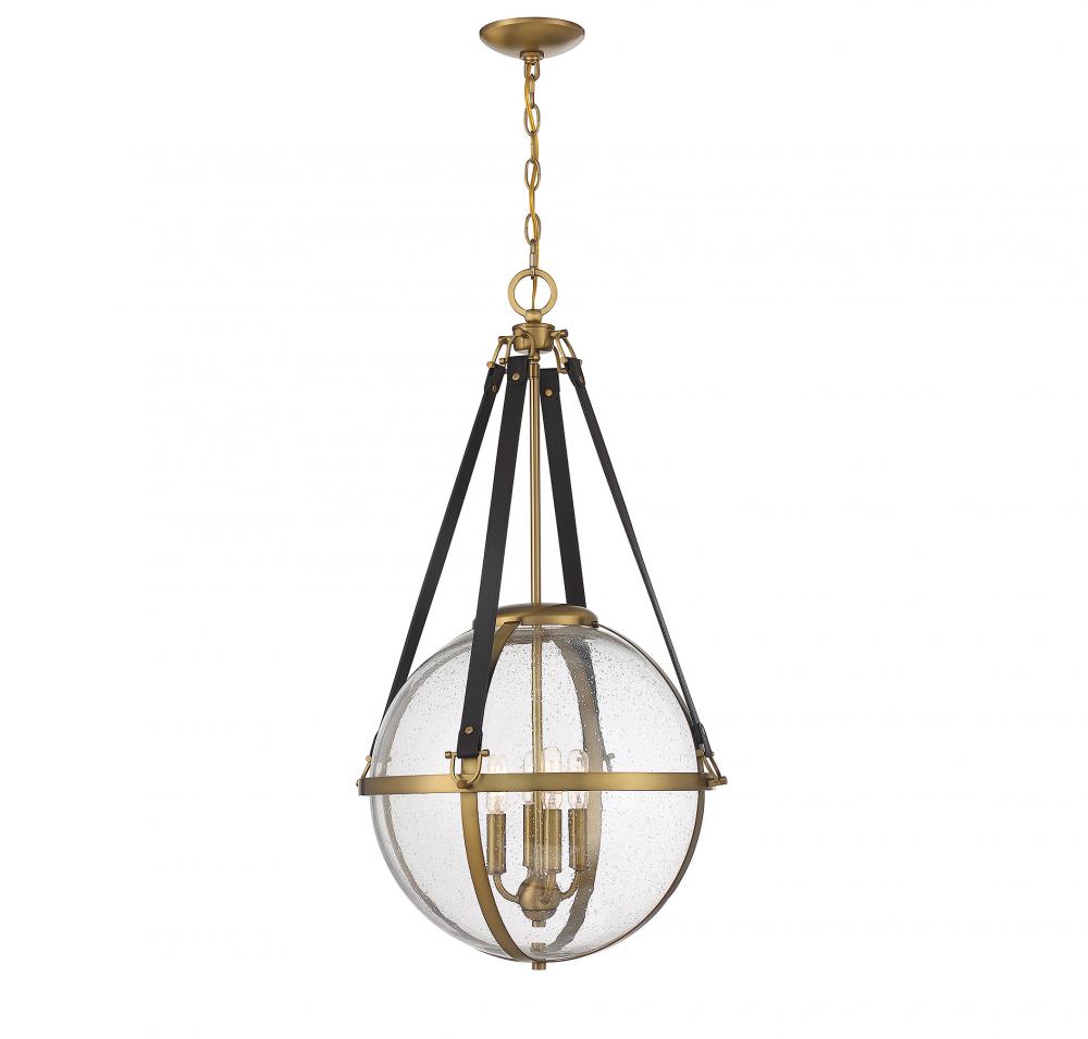 Bozeman 4-Light Pendant in Warm Brass