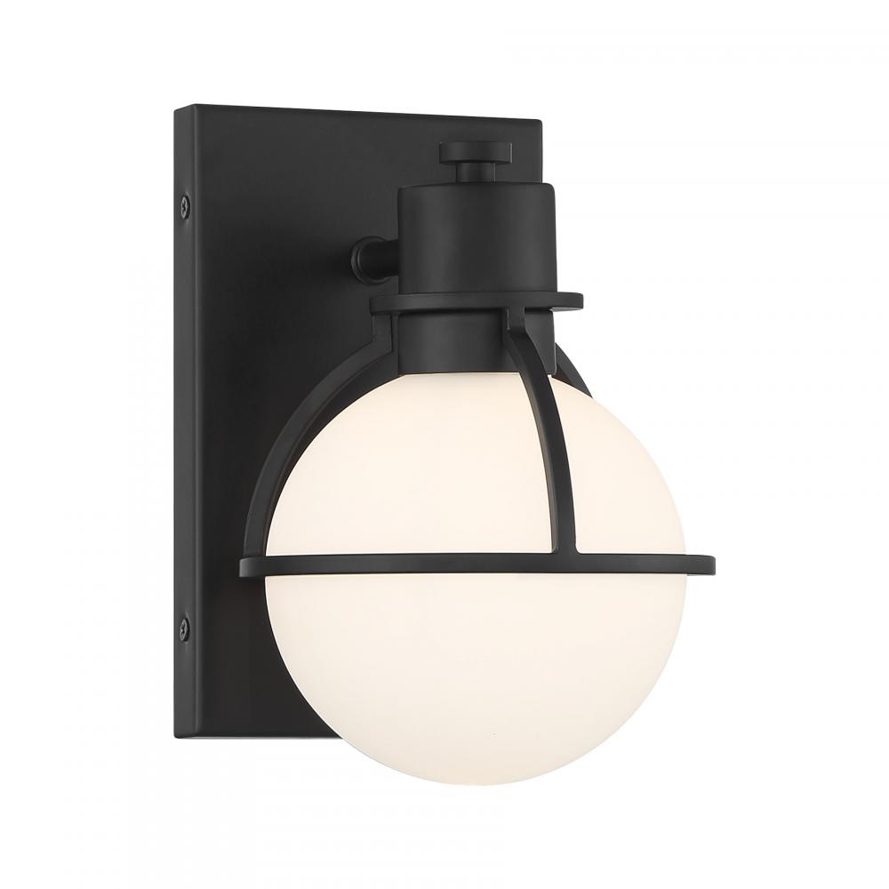 Pierce 1-Light Wall Sconce in Matte Black