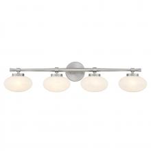 Savoy House 8-1050-4-SN - Barrow 4-Light Bathroom Vanity Light in Satin Nickel