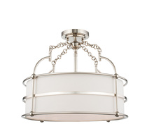 Kalco 513241PN - Carson 18 Inch Convertible Pendant / Semi Flush