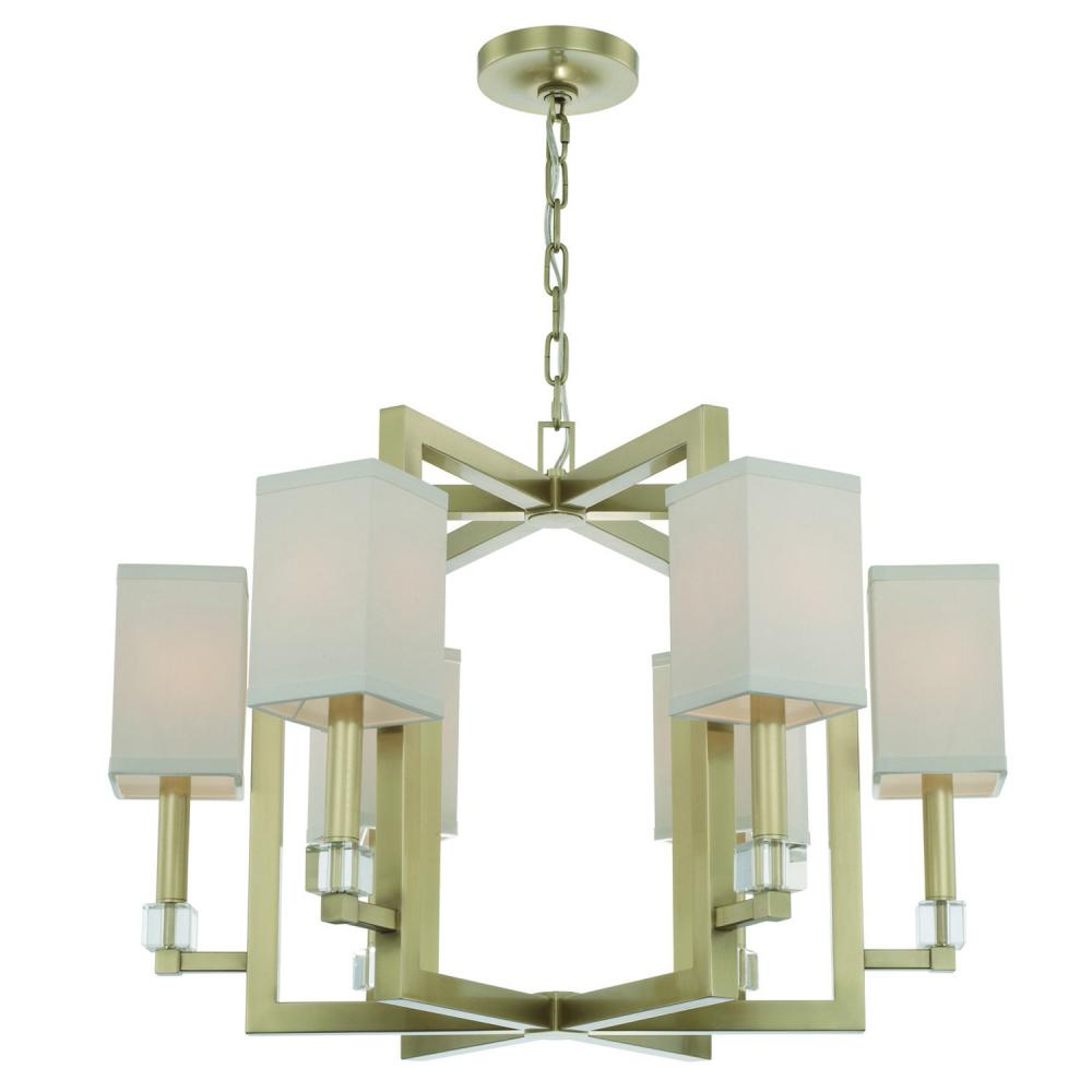 Dixon 6 Light Aged Brass Chandelier