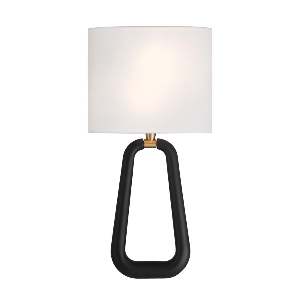 Jori 2 Light Aged Brass + Matte Black Sconce