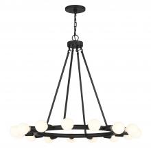 Crystorama 9046-BK - Dakota 15 Light Black Chandelier