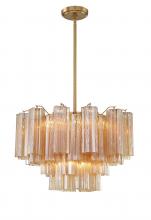 Crystorama ADD-308-AG-AM - Addis 9 Light Aged Brass Chandelier