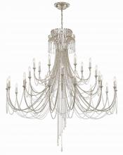 Crystorama ARC-1929-SA-CL-MWP - Arcadia 28 Light Antique Silver Chandelier