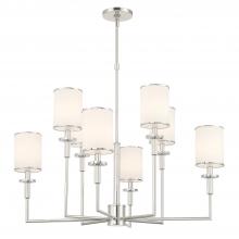 Crystorama HAT-478-PN - Hatfield 8 Light Polished Nickel Chandelier