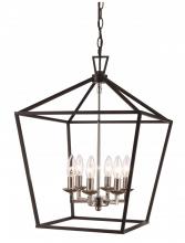 Trans Globe 10266 PC/BK - Lacey 16" Pendant Style Cage Chandelier