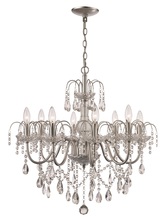 Trans Globe KM-8 SL - 8LT CHANDELIER VIOLA CRYS-SL