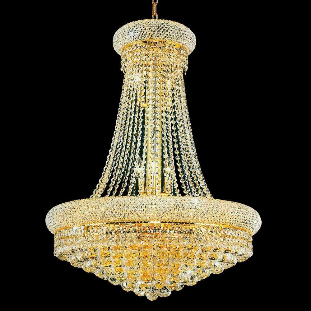 Empire 17 Light Down Chandelier With Gold Finish