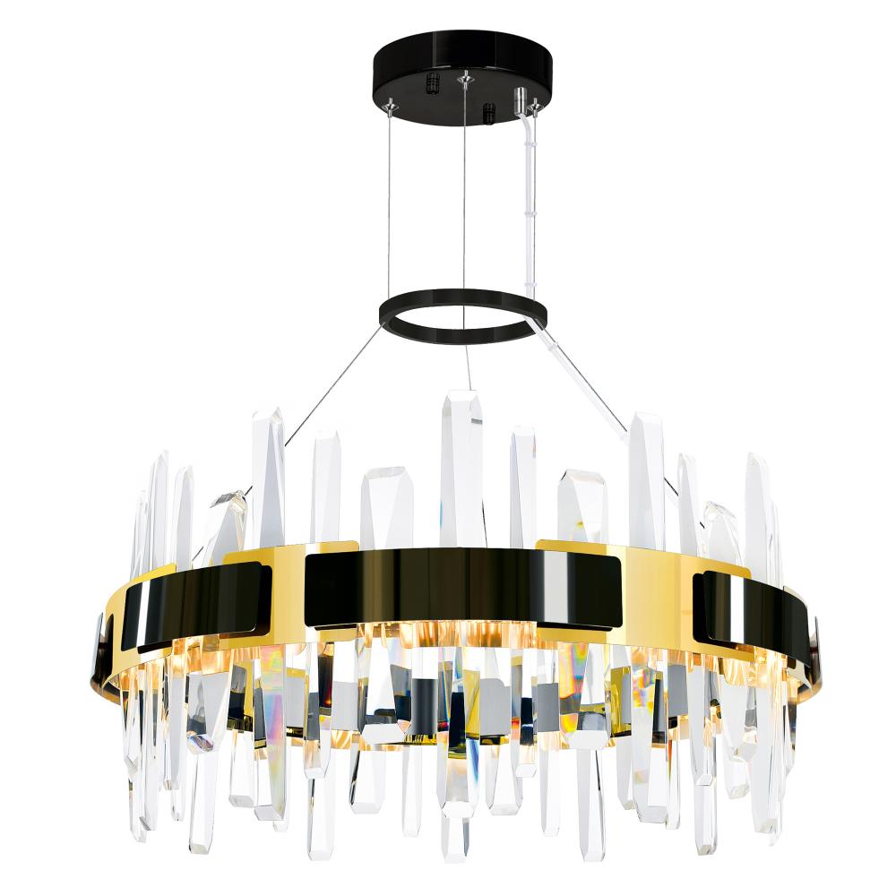 Aya LED Integrated Pearl Black Chandelier