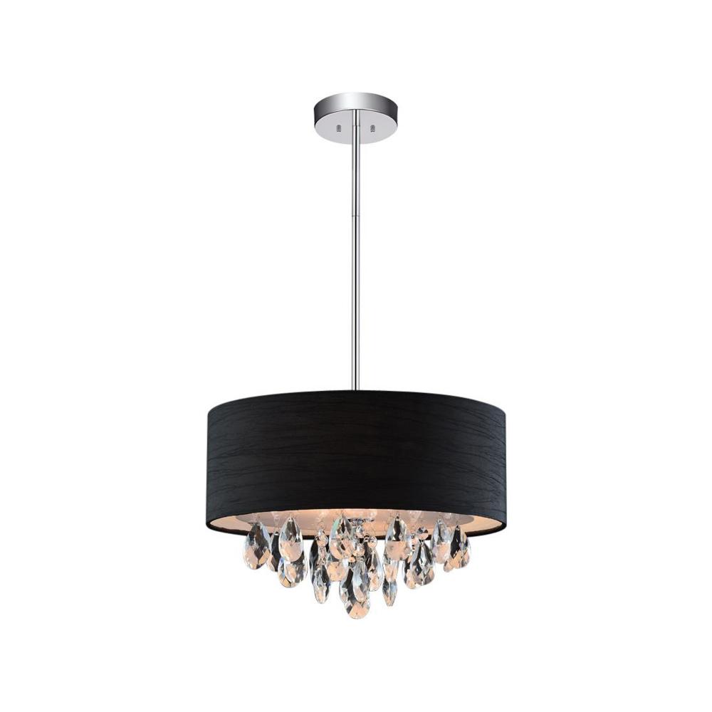 Dash 3 Light Drum Shade Chandelier With Chrome Finish