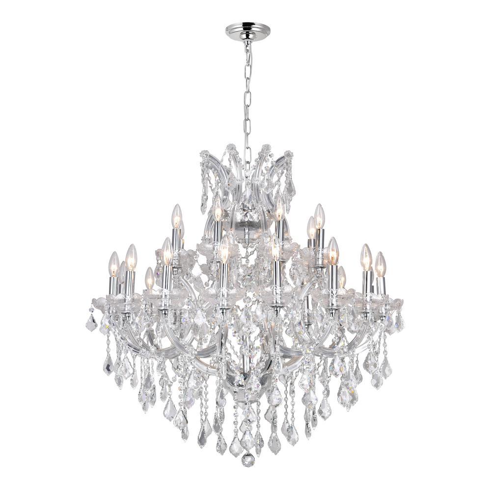 Maria Theresa 25 Light Up Chandelier With Chrome Finish