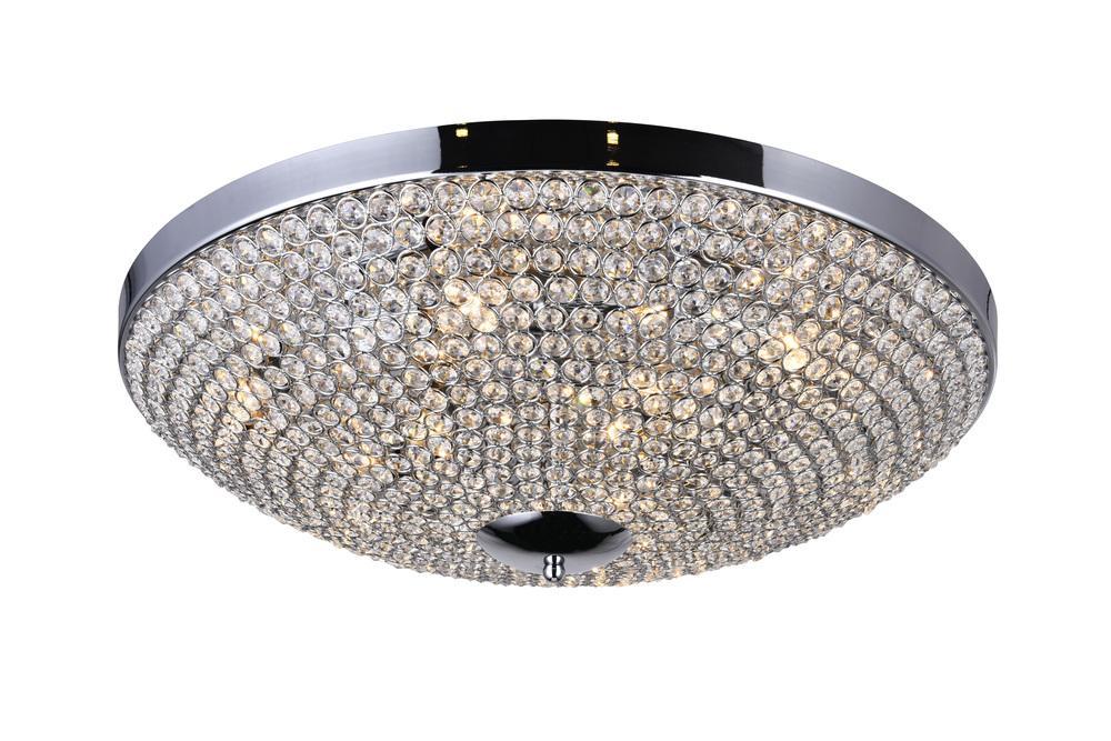 Globe 4 Light Bowl Flush Mount With Chrome Finish