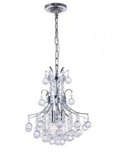 CWI Lighting 8012P12C - Princess 3 Light Mini Chandelier With Chrome Finish