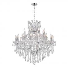 CWI Lighting 8318P36C-25 (Clear) - Maria Theresa 25 Light Up Chandelier With Chrome Finish