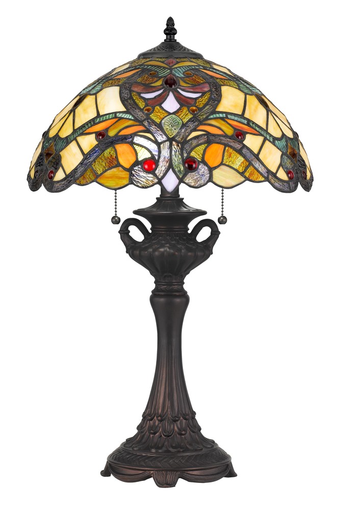 60W X 2 Tiffany Table Lamp