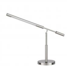 CAL Lighting BO-2967DK - Auray integrated LED desk lamp with 2 USB charing ports. 780 lumen, 3000K, on off rocker switch