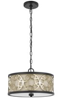 CAL Lighting FX-3661-2 - 60W X 2 Carmel 2 Light Metal 2 in 1 Semi-Flush / Pendant Chandelier