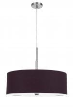 CAL Lighting FX-3744-PUR - 60W x 4 Lonoke pendant fixture with hardback drum shade