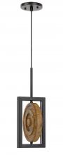 CAL Lighting FX-3753-16 - Fano integrated dimmable LED wood/metal mini pendant fixture. 16W, 1280 lumen. 3000K