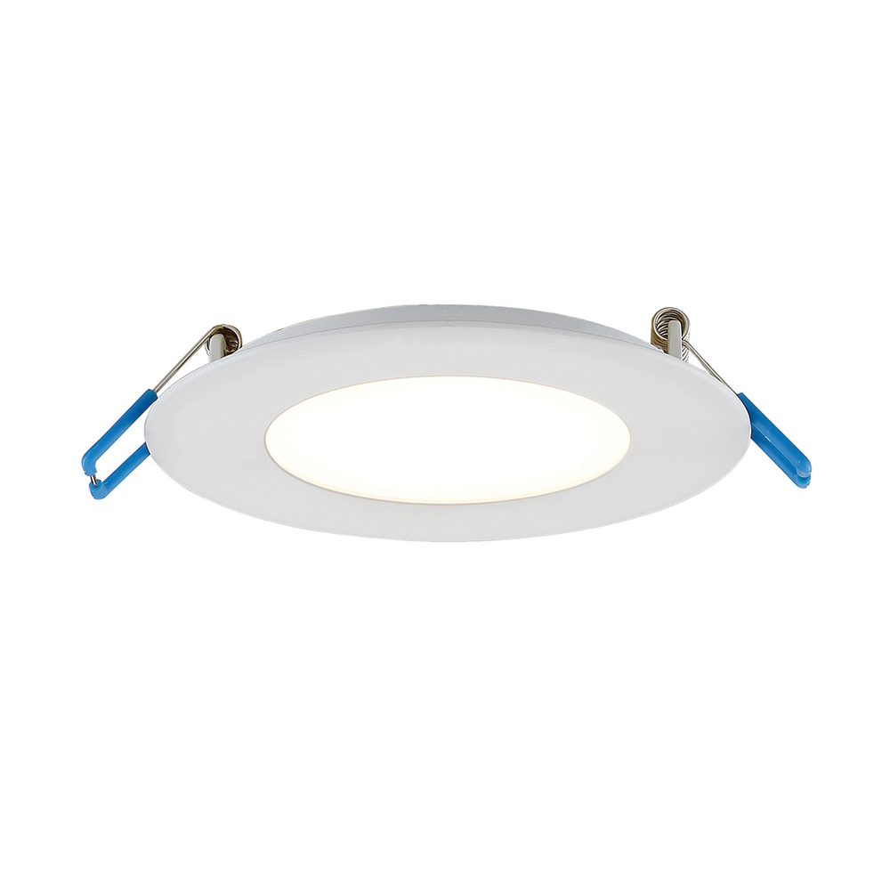 LED Slim Rec, 4in, 9w, Rnd, Wht