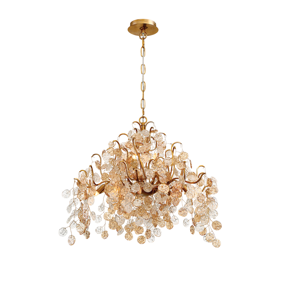 Campobasso, 8LT Chandelier, Gold