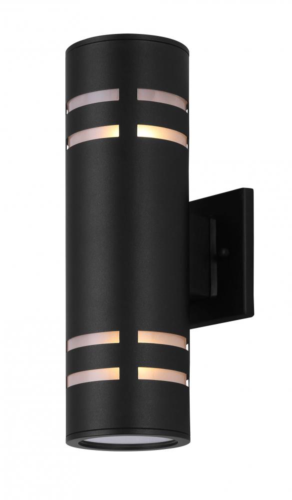 Tay 2 Light Outdoor Lantern, Black Finish