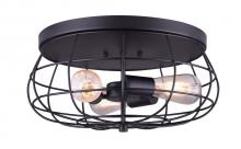 Canarm IFM640B16BK - Flora 3 Light Flush Mount, Black Finish