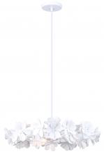 Canarm ICH2022B03WH20 - Cassia 3 Light Matte White Modern Chandelier for Dining Rooms and Living Rooms